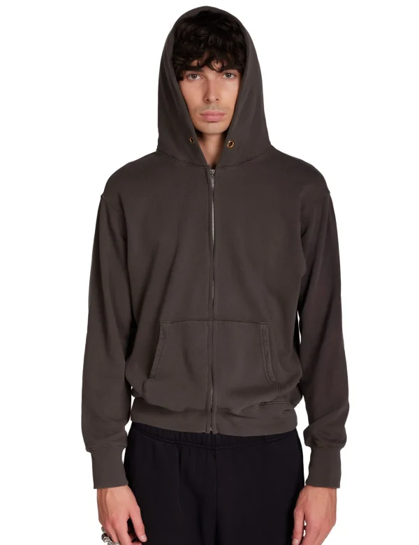 Discount LES TIEN Heavyweight Zip Hoodie Vintage Black
