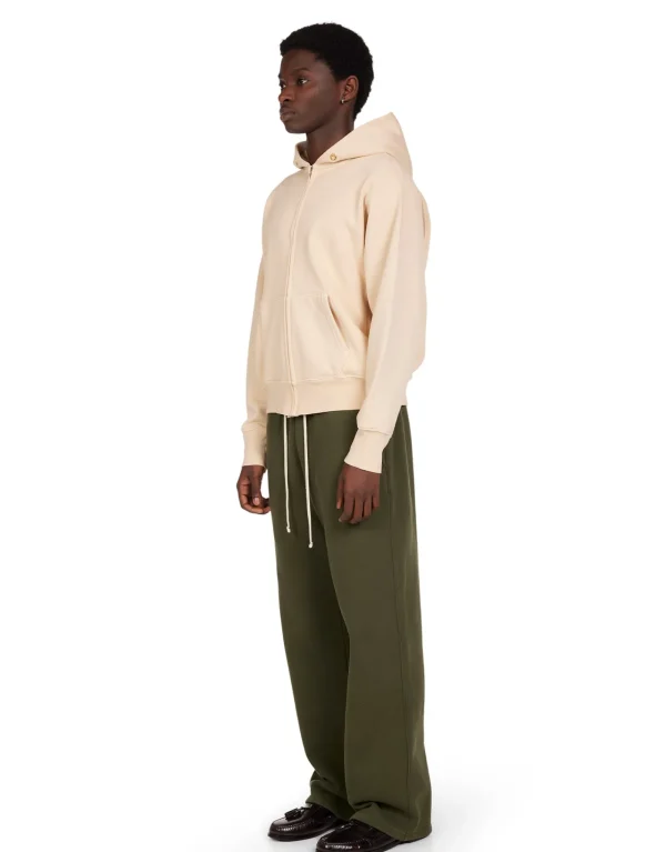 Best LES TIEN Heavyweight Zip Hoodie Cream
