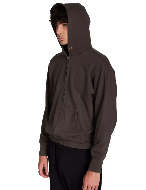 Discount LES TIEN Heavyweight Zip Hoodie Vintage Black