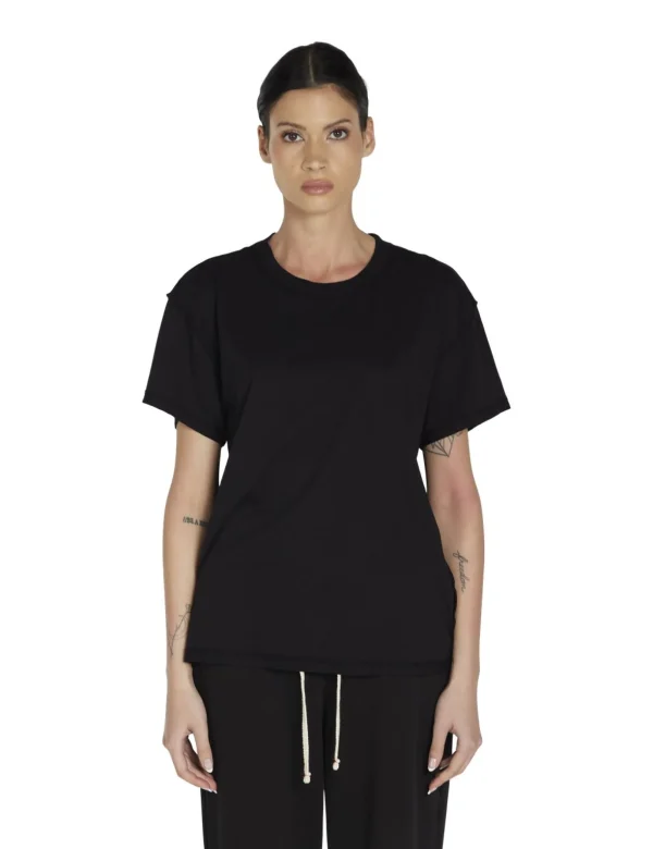 Fashion LES TIEN Isla Inside Out Tee Jet Black