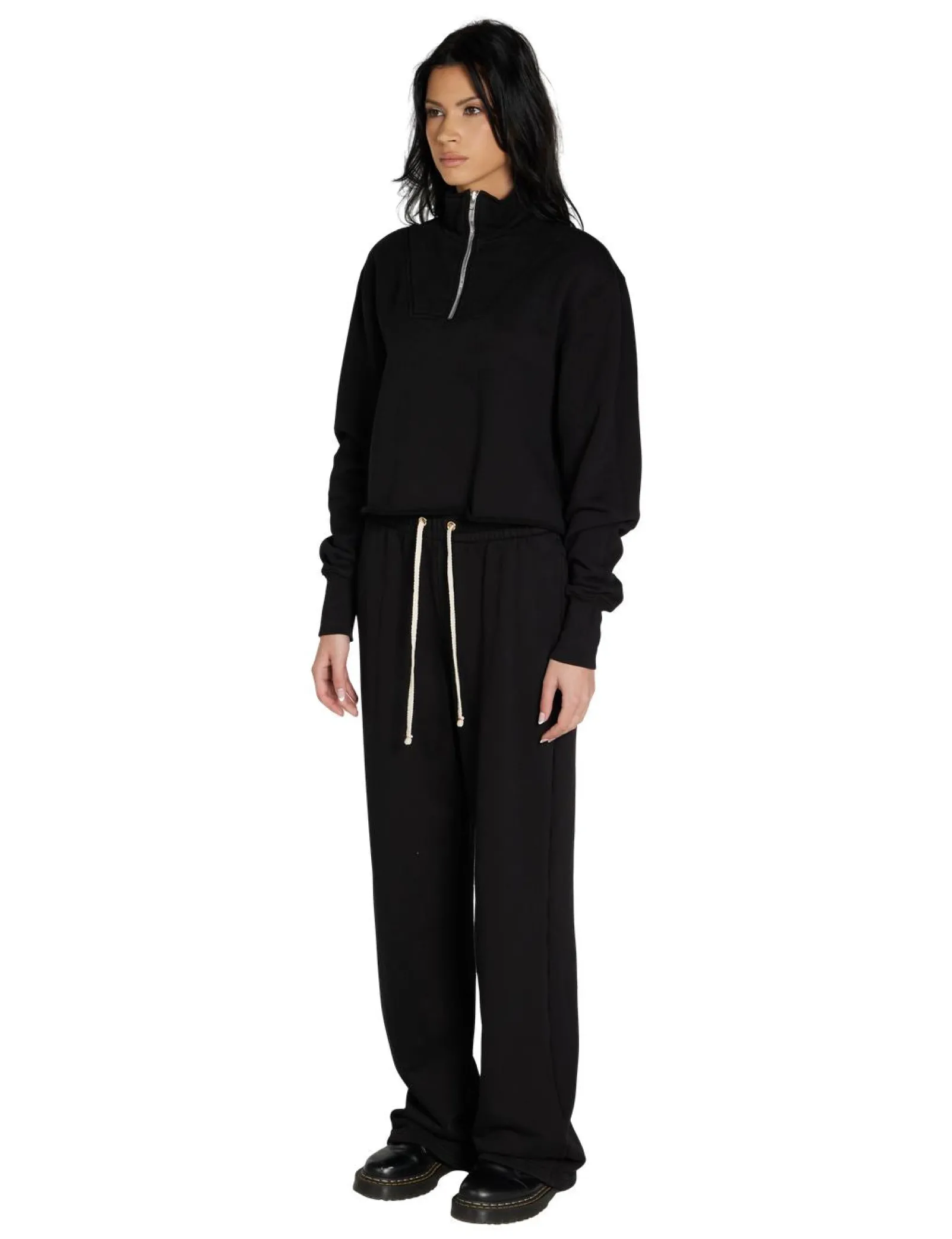 jill_puddle_pant_1-2.webp Discount LES TIEN Jill Puddle Pant Jet Black
