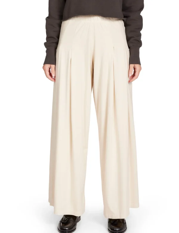 Hot LES TIEN Julia Pleated Palazzo Pant Ivory