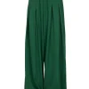 Clearance LES TIEN Julia Pleated Palazzo Pant Verde