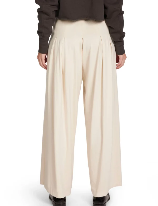 Hot LES TIEN Julia Pleated Palazzo Pant Ivory