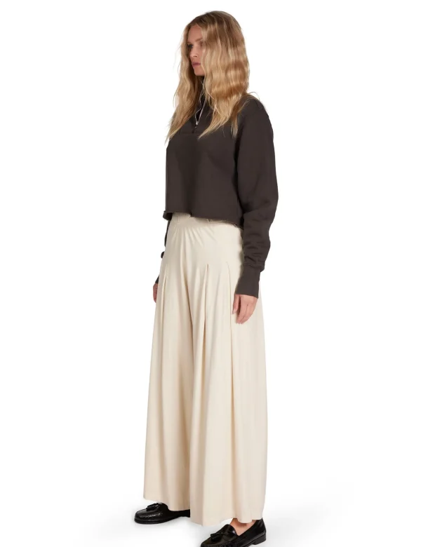Hot LES TIEN Julia Pleated Palazzo Pant Ivory