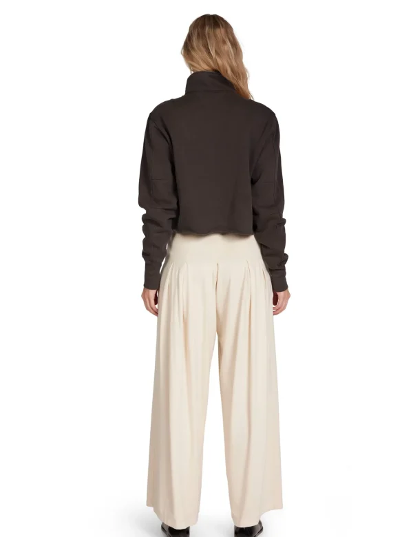 Hot LES TIEN Julia Pleated Palazzo Pant Ivory