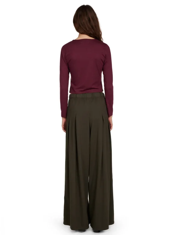 Hot LES TIEN Julia Pleated Palazzo Pant Forest