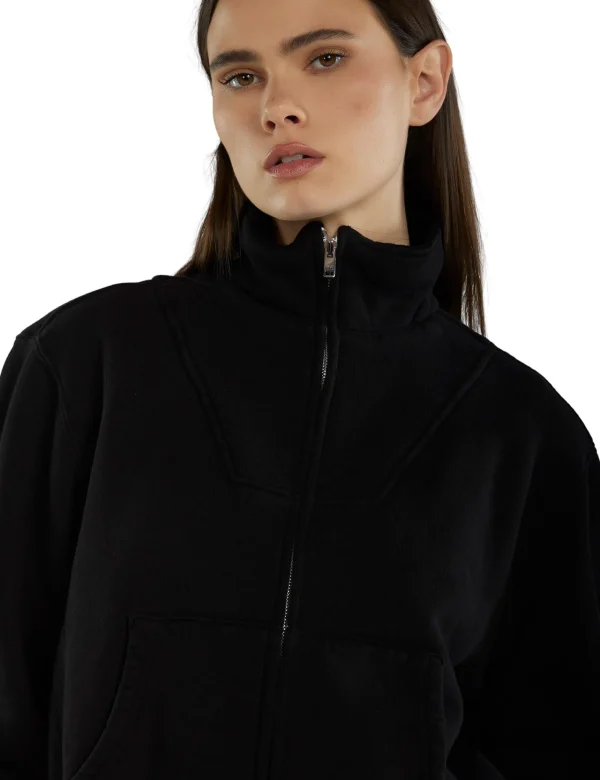 New LES TIEN Kathy Yacht Zip Up Jet Black