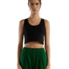 Best LES TIEN Kerry Crop Tank Jet Black