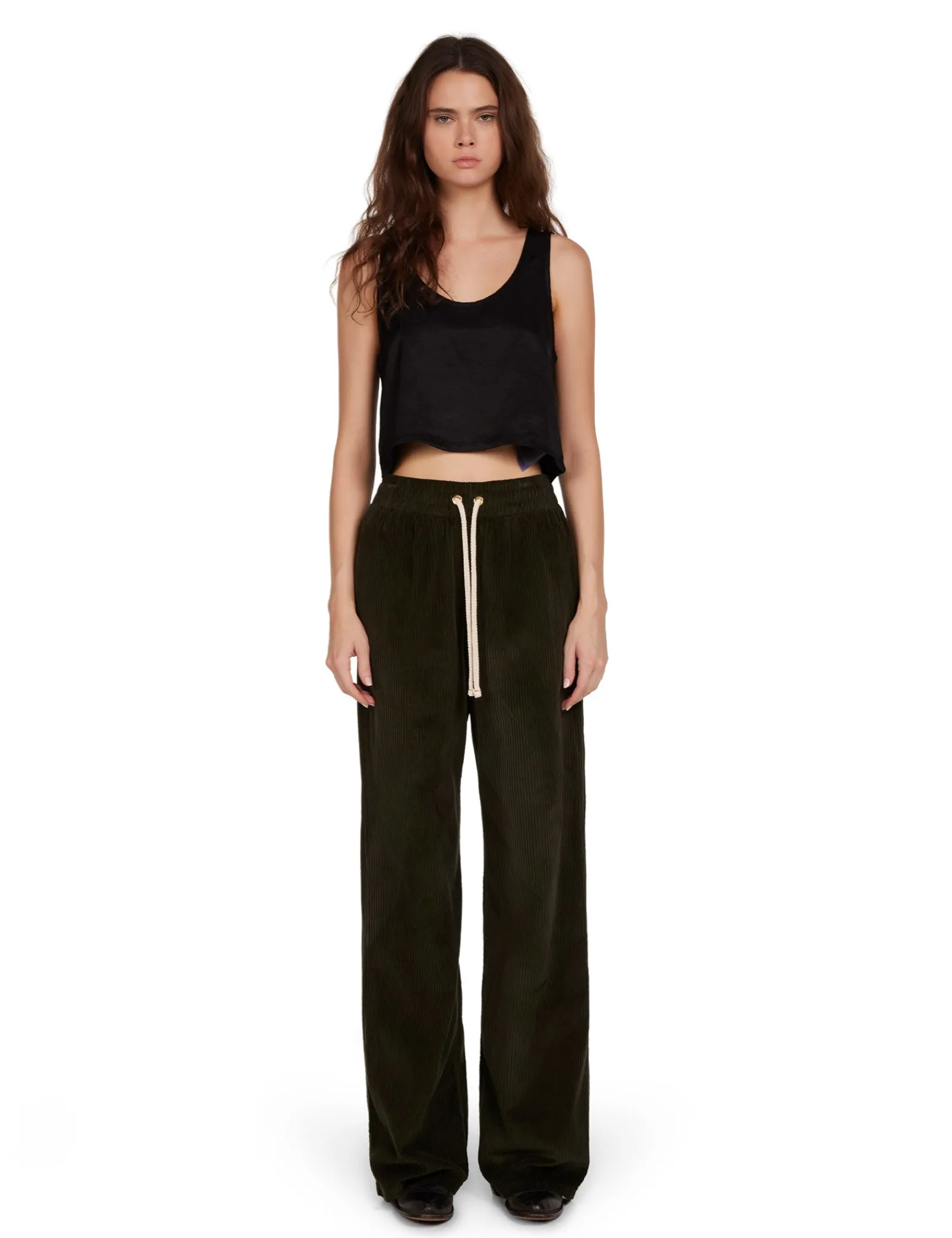 kerry_crop_tank_1-4.webp Clearance LES TIEN Kerry Crop Tank Jet Black