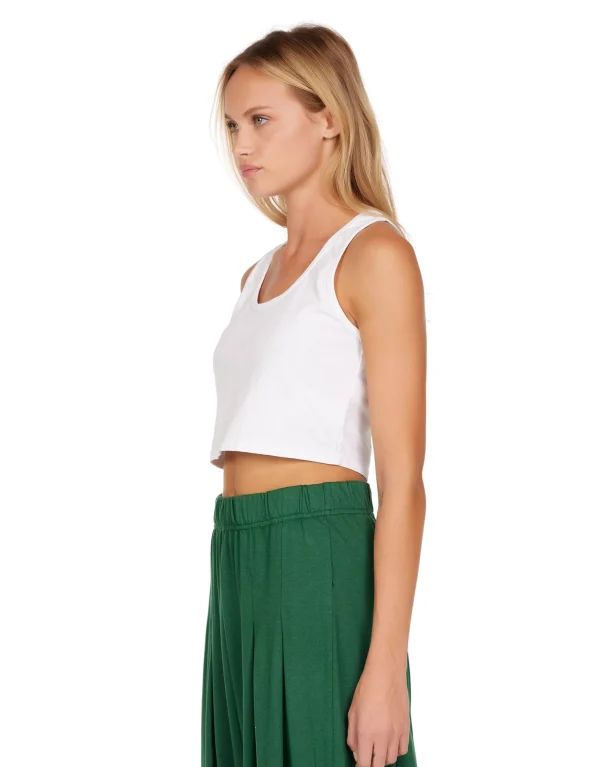 Hot LES TIEN Kerry Crop Tank White