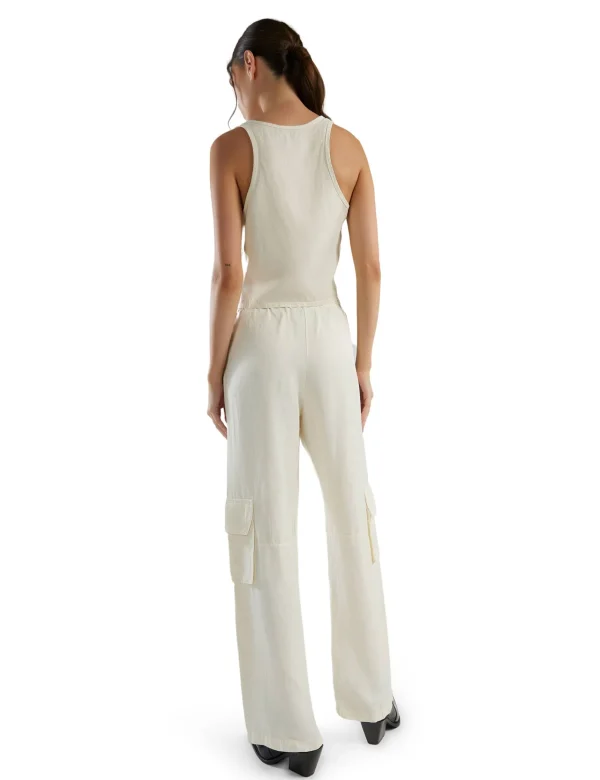 Sale LES TIEN Kerry Crop Tank Ivory
