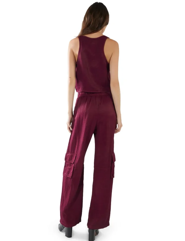 Hot LES TIEN Kerry Crop Tank Bordeaux