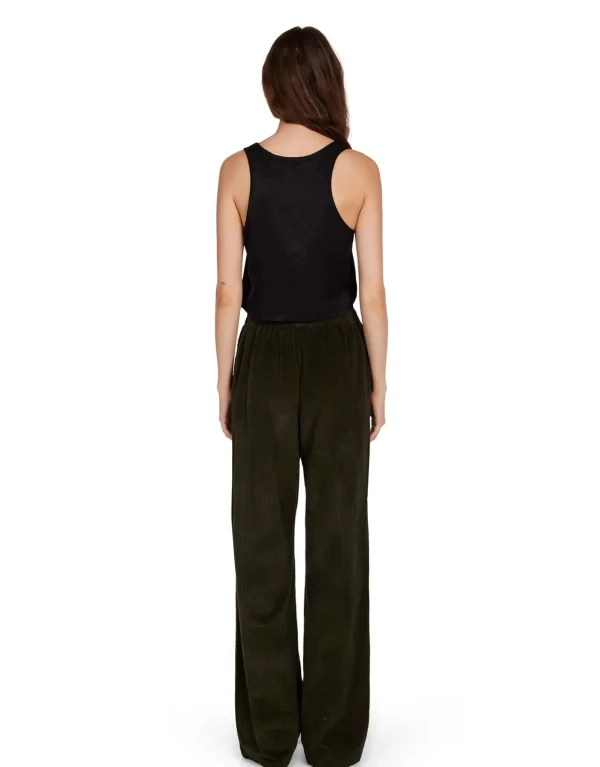 Clearance LES TIEN Kerry Crop Tank Jet Black