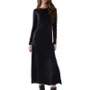 Fashion LES TIEN Lily Long Sleeve Dress Jet Black