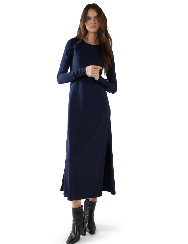 Sale LES TIEN Lily Long Sleeve Dress Navy