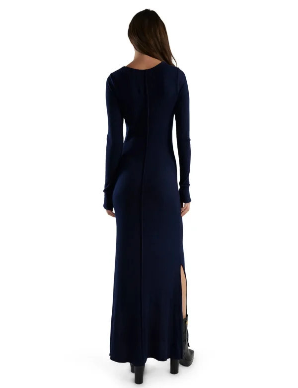 Best LES TIEN Lily Long Sleeve Dress Navy