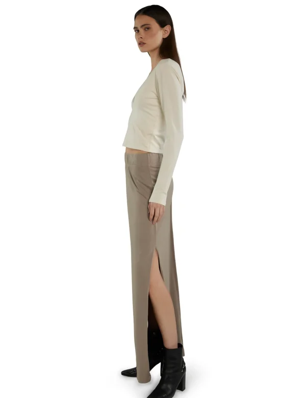 Sale LES TIEN Liz Double V Long Sleeve Ivory