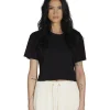 New LES TIEN May Crop Tee Jet Black