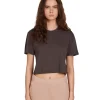 Online LES TIEN May Crop Tee Vintage Black