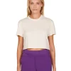 Clearance LES TIEN May Crop Tee Ivory