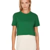 Online LES TIEN May Crop Tee Verde
