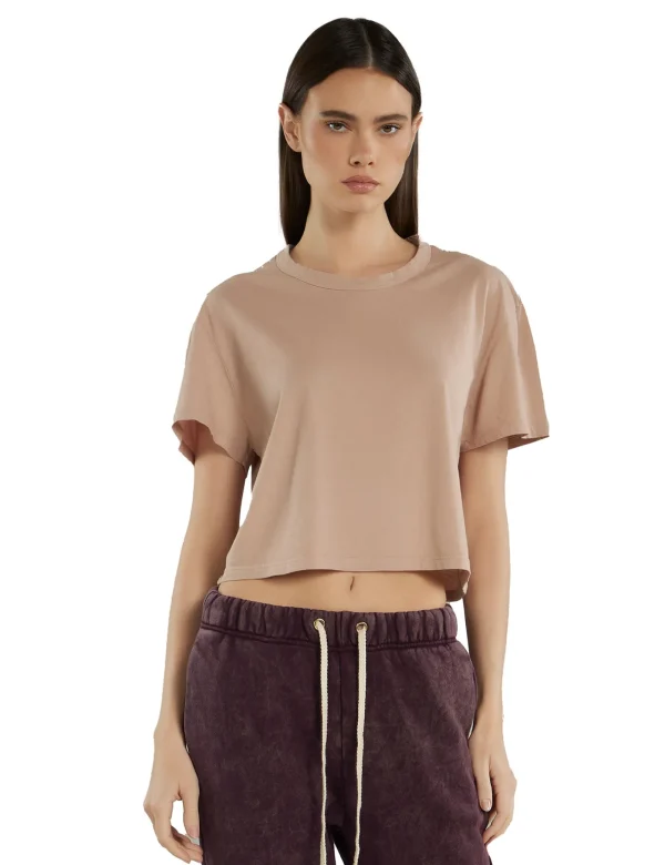 Outlet LES TIEN May Crop Tee Mauve