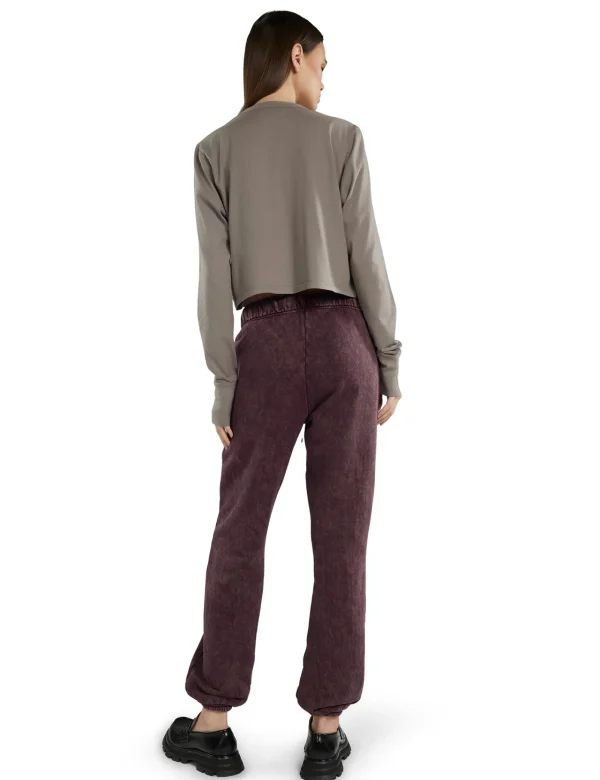 Sale LES TIEN Mert Long Sleeve Crop Tee Dove