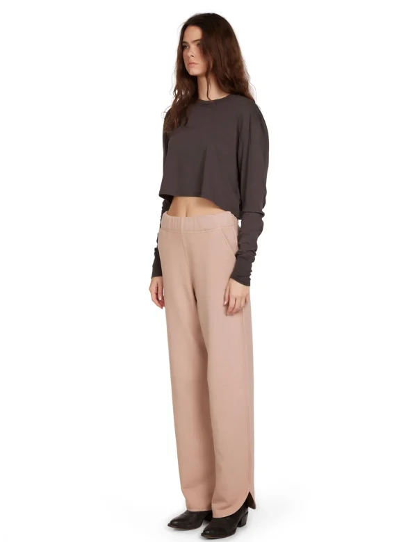 Sale LES TIEN Mert Long Sleeve Crop Tee Vintage Black