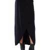 Sale LES TIEN Milly Scallop Wrap Skirt Jet Black