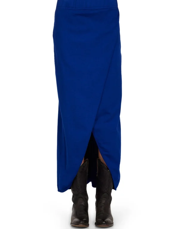 Discount LES TIEN Milly Scallop Wrap Skirt Electrico