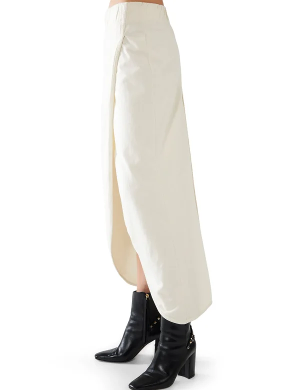 Best LES TIEN Milly Scallop Wrap Skirt Ivory