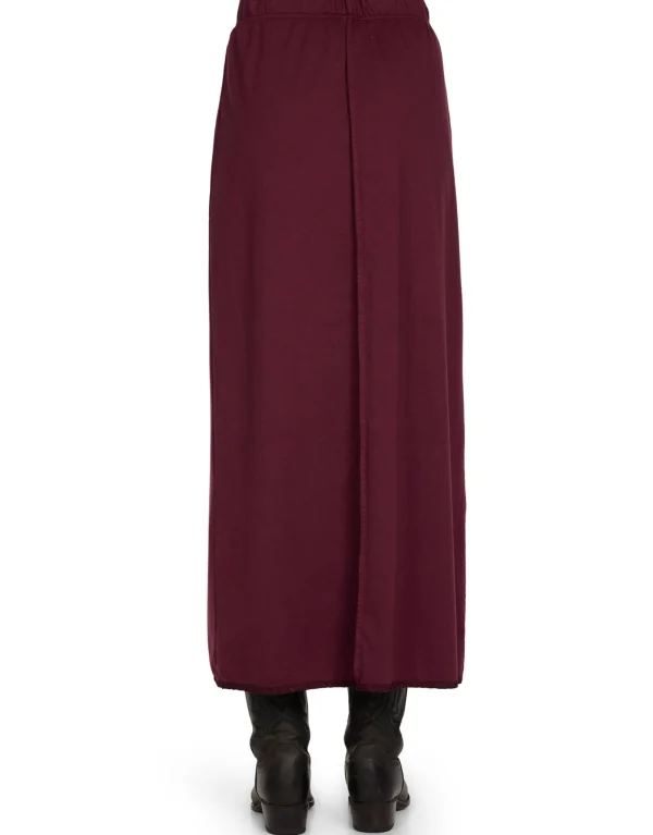 Discount LES TIEN Milly Scallop Wrap Skirt Bordeaux