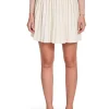 Outlet LES TIEN Paulina Box Pleat Tennis Skirt Ivory
