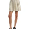 New LES TIEN Paulina Box Pleat Tennis Skirt Ivory