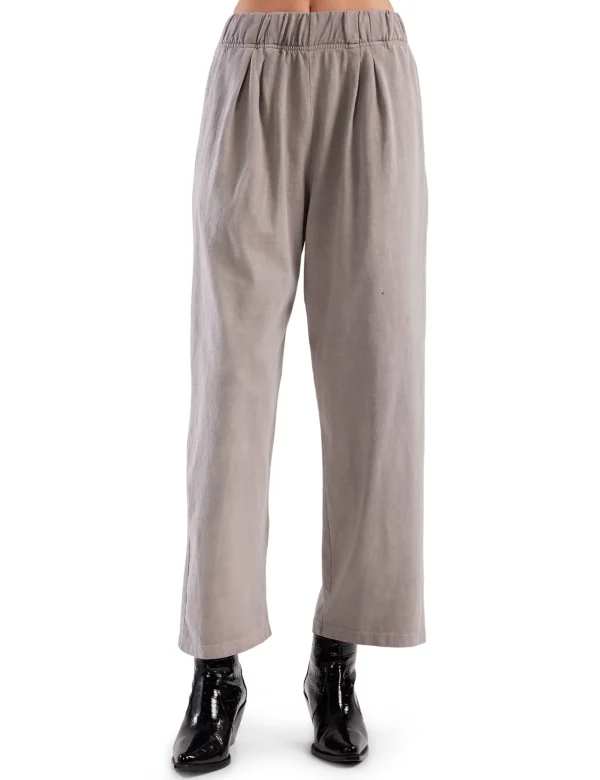 Sale LES TIEN Penny Pleat Front Pant Washed Dove