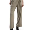 Clearance LES TIEN Penny Pleat Front Pant Dove