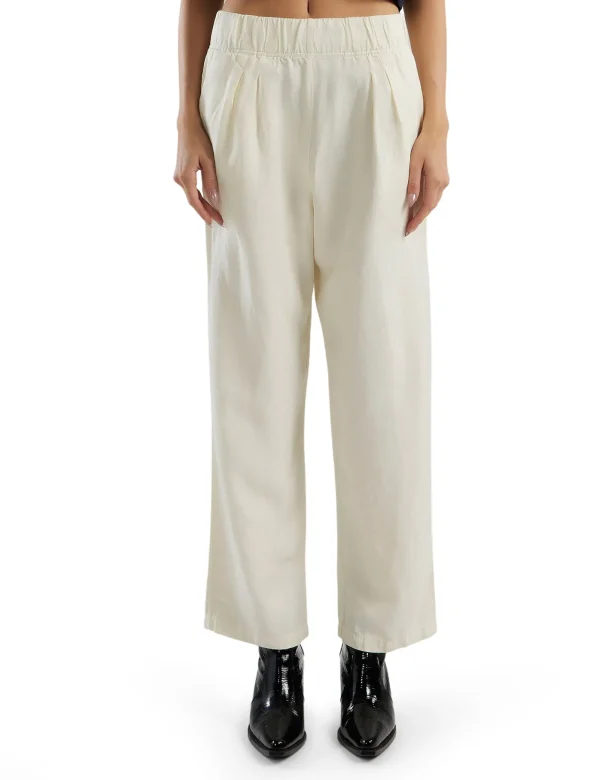 Hot LES TIEN Penny Pleat Front Pant Ivory