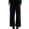 Online LES TIEN Penny Pleat Front Pant Navy