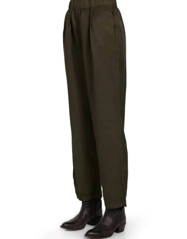 Discount LES TIEN Penny Pleat Front Pant Forest