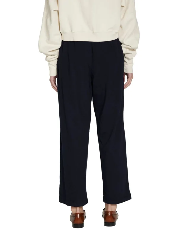 Sale LES TIEN Penny Pleat Front Pant Navy