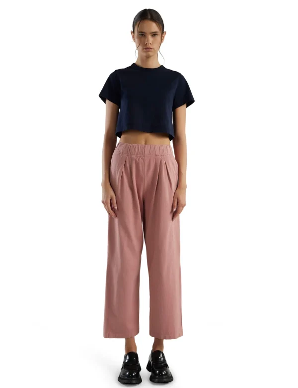 Discount LES TIEN Penny Pleat Front Pant Smoky Rose