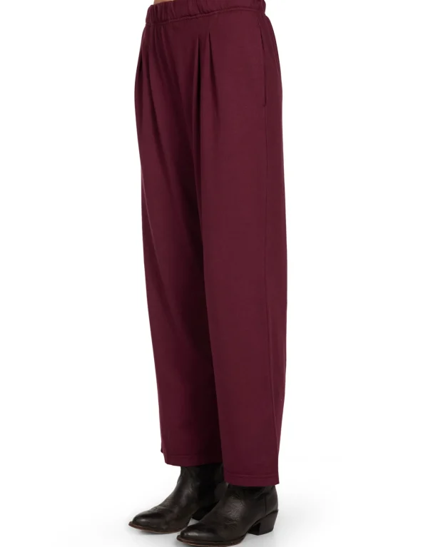 Fashion LES TIEN Penny Pleat Front Pant Bordeaux