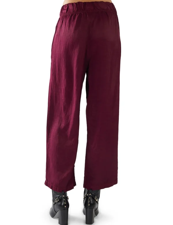 Sale LES TIEN Penny Pleat Front Pant Bordeaux