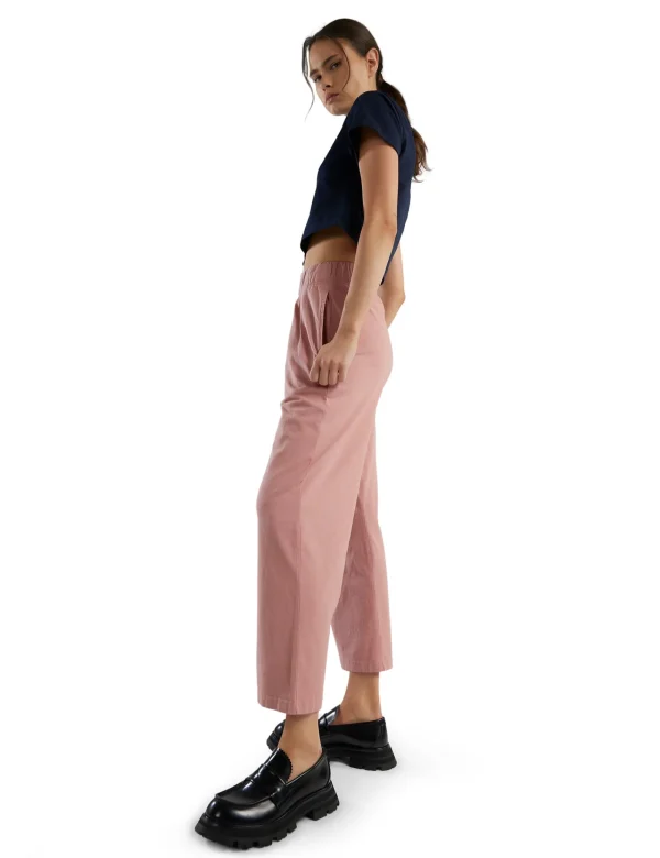 Discount LES TIEN Penny Pleat Front Pant Smoky Rose