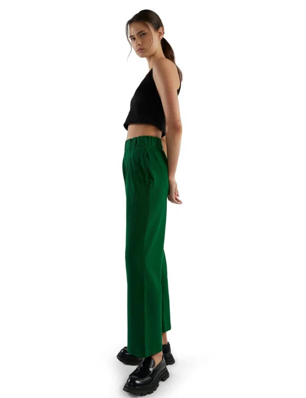 Clearance LES TIEN Penny Pleat Front Pant Verde