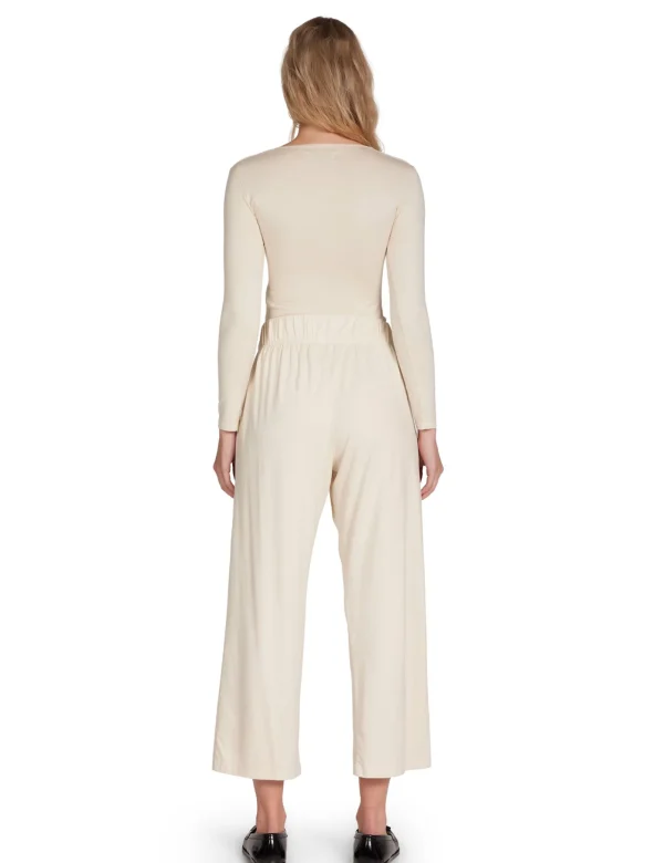 Sale LES TIEN Penny Pleat Front Pant Ivory