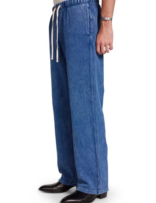 Sale LES TIEN Piqué Classic Pant Acid Blue Opal
