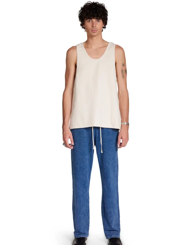Sale LES TIEN Piqué Classic Pant Acid Blue Opal