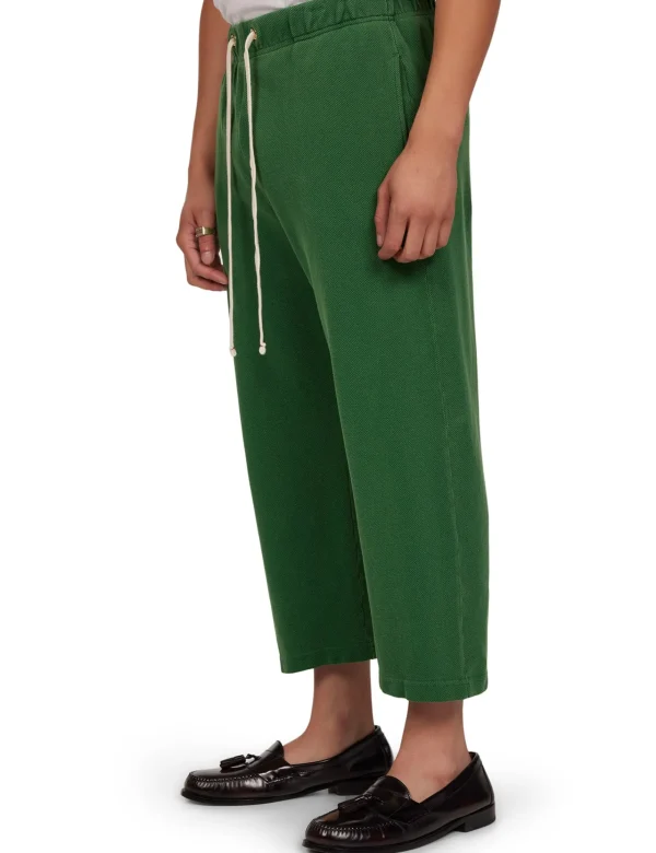 Best LES TIEN Piqué Cropped Relaxed Pant Washed Verde